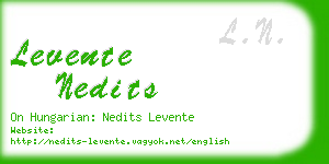 levente nedits business card